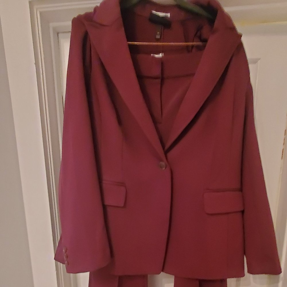 Burgundy suit